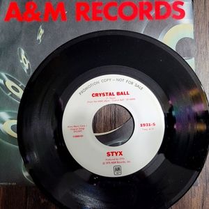 Crystal Ball by Styx 45 rpm RARE Promotional copy, Excellent condition!